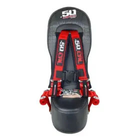 5048a13 50 Caliber Racing 6008a5 Red Bump Seat - 2 Inch 4 Point Latch Harness Fits Can-am X3 2-4 R Ds 2017 Max