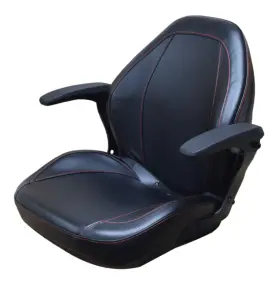 Su-310001bk Aftermarket High Back Lawn Mower Seat With Armrests Black Agco Allis Chalmers And Ariens