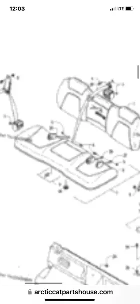 8506 Arctic Cat 824 Prowler Bench Seat Bottom