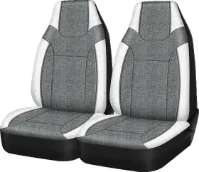23sc85 Auto Drive 2 Piece Electric Vehicle And Car Seat Cover Polyester White