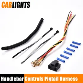 C-03pha7101abk Carlights Lh Handlebar Control Pigtail Harness J Fit For Polaris Sportman Magnum Trailboss