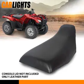 C-03scb5708pbk Carlights Black Seat Cover Fit For 2000-2006 Honda Rancher 350 Leather Atv