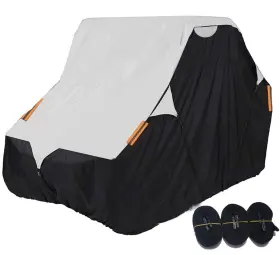 Coverify Qx-utv03 Utv Cover For 2 Seater Black Smaller 2-3 Passenger And Silver