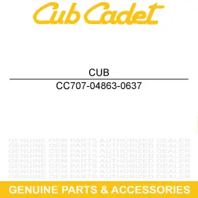 707-04863-0637 Cub Cadet Seat Belt Bracket Volunteer Wt Tracker Sport Limited Le