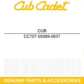 707-05089-0637 Cub Cadet Mtd Plate Seat Bench P Black