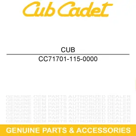 71701-115-0000 Cub Cadet Safty Belt Plate Challenger Cx700 Cx500 700 500 4x4