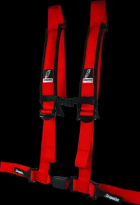 522045 Dragonfire Racing Harness H-style- 4-point- Ez-adjust- 2in Buckle- Red