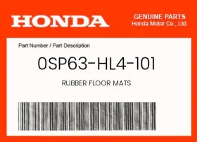 0sp63-hl4-101 Honda Genuine Rubber Floor Mats -