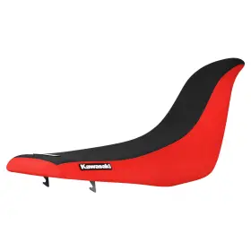 231-kaw-std-redblk-kaw-lgrenj Kawasaki 2004 - 2009 Kfx 700 Gripper Seat Cover Red/ Black Standard #231 Logo
