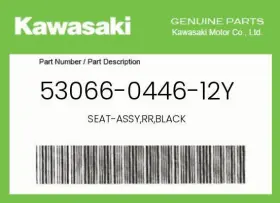 53066-0446-12y Kawasaki Genuine Seat-assy Rr Black -