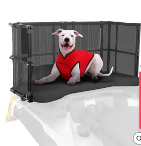 Kemimoto B0109-03309-bk Atv Dog Carrier Seat With Safety Steel Frame Can-am Sportsman Honda Kawasaki