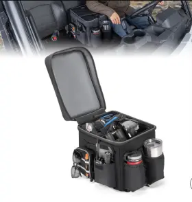 B0113-17550-bk Kemimoto 18l Utv Center Console Bench Seat Box For Can Am Polaris Cfmoto