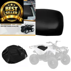 Kistrba Blmsc400 Atv Seat Cover Replacement For 2002-2008 Grizzly 600 Black