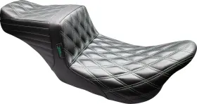Lk-587dd-gn08 Le Pera Tailwhip Seat Black Double Diamond Green Stitch Flt/flh Ft08-ft23