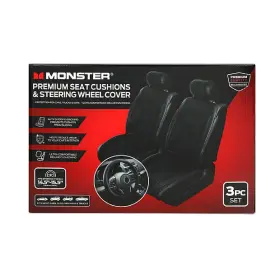 Monster 084045767814 Seat Cover - 2pk With Steering Wheel