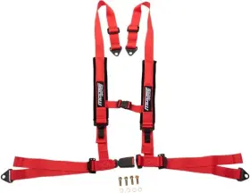 4000867 Moose Racing 4-point Seat Harness For Utvs Red