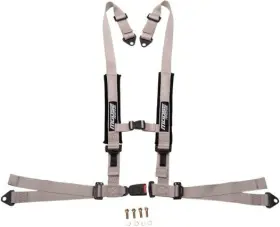4000869 Moose Racing 4-point Seat Harness For Utvs Grey