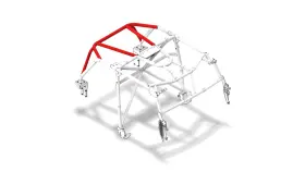 Mtb-mb3101-p Motobilt Rear Seat Upper Tube Kit Add-on For Jeep Jk 2 Door Roll Cage System