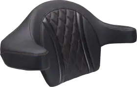 88430mo Mustang Extended Arm Wrap-around Backrest Black / Orange