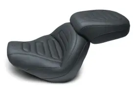 Mustang Motorcycle 191209515744 18-21 Harley Fat Bob Standard Touring Solo Seat Trapezoid- Black