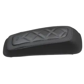 77643 Mustang Motorcycle Black Diamond Stitch Saddlebag Lid Covers