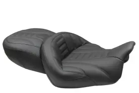 79598 Mustang Motorcycle Deluxe Super Touring Seat With Backrest Receiver For Harley Davidson