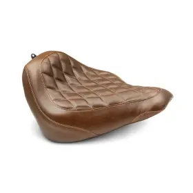 83032 Mustang Motorcycle 18-21 Harley Street Bob Wide Tripper Solo Seat Diamond Stitch - Brown