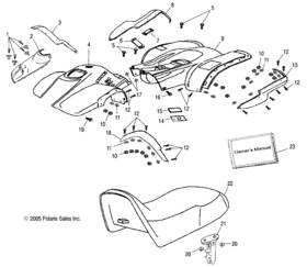 0450356 Polaris Seat Hook Genuine Oem Part Qty 1