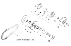 0454534 Polaris Clutch Side Plate Genuine Oem Part Qty 1