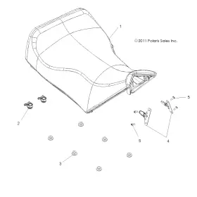2686157 Polaris Cover Assembly White Decal Genuine Oem Part Qty 1