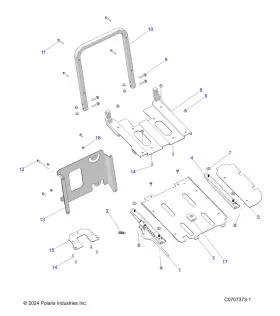 5452641 Polaris Seat Slide Center Genuine Oem Part Qty 1