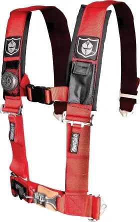 A114230rd Pro Armor M-121 4 Point Seat Harness For Polaris Ranger 800 Hd 2010-2011 3 Inch Pad Red