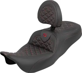 808-07b-210b4 Saddlemen Roadsofa Tri Gripper Seat For Flh/flt 2008-2025 Red