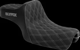 4709d-slyfox Slyfox High Noon Seat - Double Diamond Silver Logo Stitch Xl