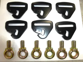 049102 Sparco Clip In Quick Release Harness Seat Belt Mounting Mount Kit 6 Sets
