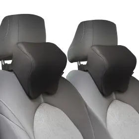 Stalwart 197315860907 2pk Car Headrest Pillow Neck Set With Straps For Driving Black