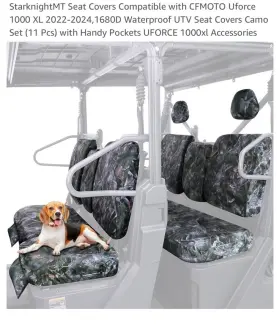Abg211-utv Starknighttm Starknightmt Seat Covers For Cfmoto Uforce 1000 Xl 22-24 6080d Waterproof
