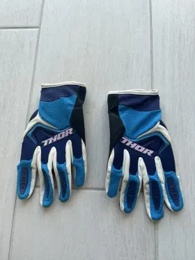 3330-4654 Thor Atv Motocross Racing Ridding Spectrum Blue/ White/ Black Gloves Xl