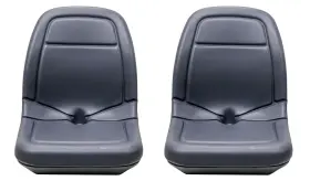 8776 Unipro Kawasaki Teryx Gray Vinyl Bucket Seat Pair - Fits 2008-2013 Two Seats