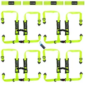 Utv Mountain Accessories Ut-24rzr1000harnesskit-36 Utvma Ft14-ft23 Polaris Rzr Xp 1000 4 Seats Harness Kit - Auto Buckle Neon Lime