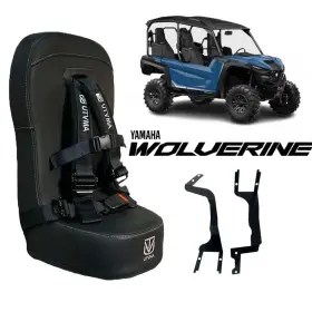 Utv Mountain Accessories Ut-utvmawolx4x4bs-9 Utvma Yamaha Wolverine Bump Seat With Off Road Buckle Black Harness