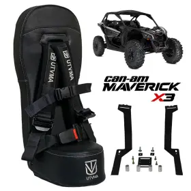 Mx3bs Utv Mountain Can-am Maverick X3 Bump Seat Front And Rear By - Black