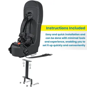 Utvma Rzr1000bs Bump Seat For Polaris Rzr 1000 And 900 2014-2023 2&4-seater 4-point Harness Black