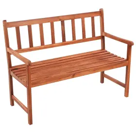 3063771 Vidaxl Garden Bench Beige Brown Solid Acacia Wood 100% Polyester Fabric
