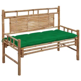 3063896 Vidaxl Garden Bench Bamboo Polyester Medium