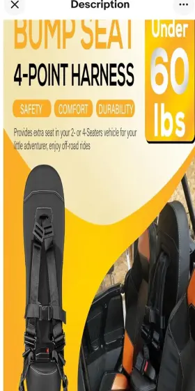Xp2095 X-parts Bump Seat With 4-point Harness Jump For Polaris Rzr 1000 And 900 2014-2023