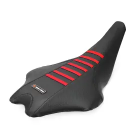 Yamaha Scl/yfz450red 2009-2020 Yfz 450r Seat Cover All Black / Red Ribs Gripper Quad