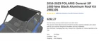 Polaris General 1000 2016 2023 Oem Alloy Black Roof 2881105 Used. Price: $249.99.