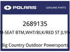 Polaris Oem Part 2689135 Asm-seat Btm,wht/blk/red St New. Price: $309.99.