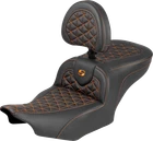 Saddlemen 823-07-210B3 Roadsofa Seat W/ Backrest Orange Stch Flh/flt 23-25 New. Price: $900.00.